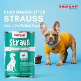Supravit Hundenassfutter Strauß 12 x 410 g