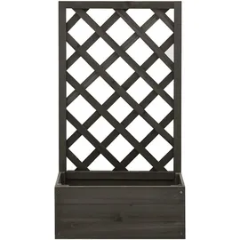 vidaXL Garten-Spalier mit Blumenkasten 50 x 25 x 90 cm Grau