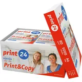 print24 Druckerpapier Kopierpapier 5000 Blatt 10 x 500 A4 80g Premium Weiß Testsieger PEFC