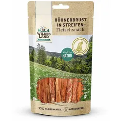 Wildes Land Hühnerbrust Streife Sparpaket 7 x 70g Hunde Snack