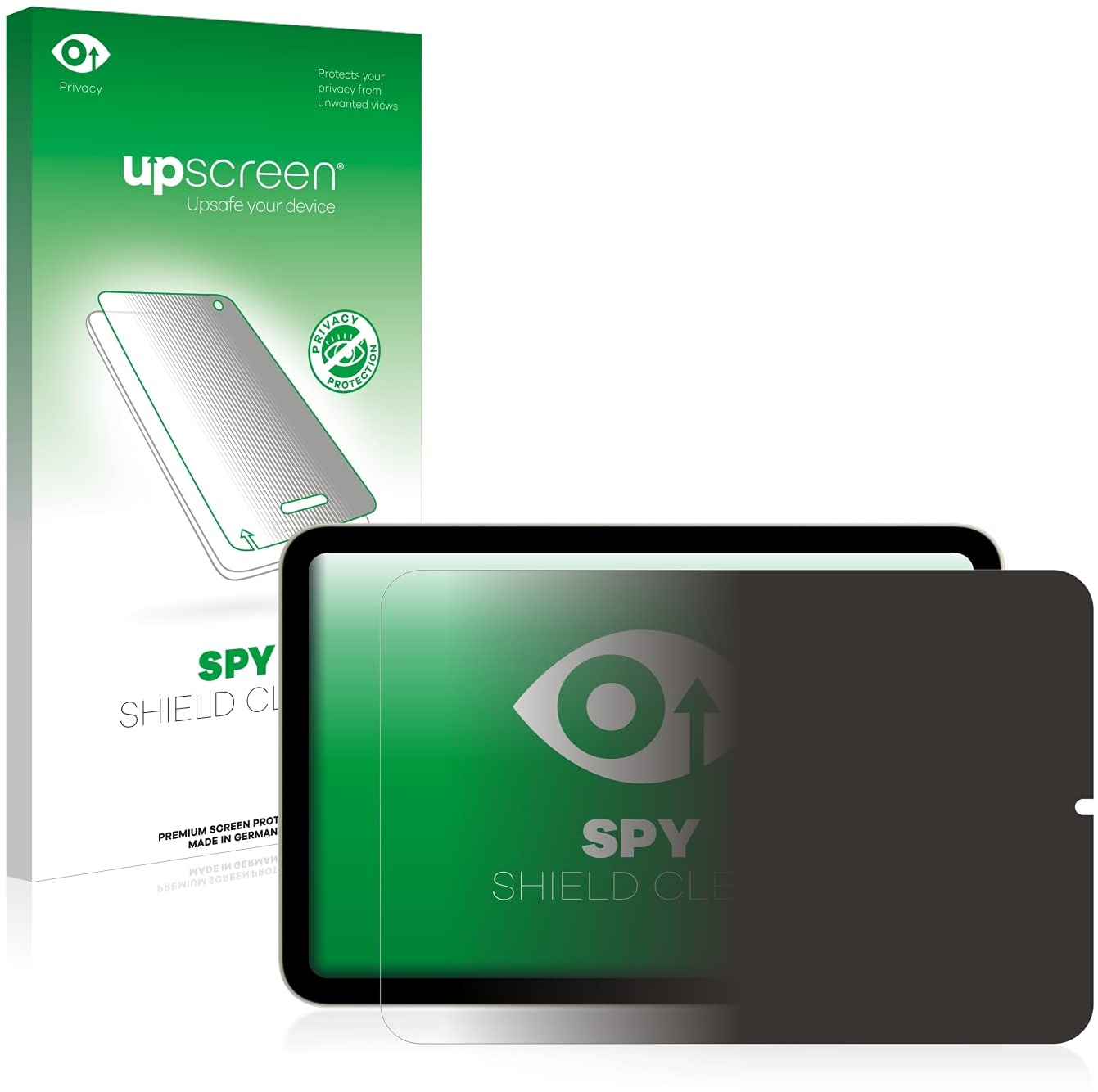 upscreen Anti-Spy Blickschutzfolie für Apple iPad Mini 6 WiFi Cellular 2021 (im Querformat, 6. Gen.) Privacy Displayschutz-Folie [Blaulichtfilter]