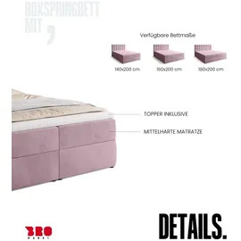 bromarkt Detroit 140 x 200 cm H3 Rosa