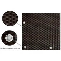 Progresja Polyrattan Balkonsichtschutz mit Metallösen - Gemischt Braun / Schwarz 0,9m x 5m