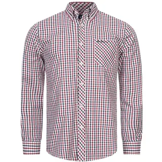 BEN SHERMAN Signature Herren Langarm Hemd 0076264-RED-S