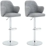 ANYSUN Barhocker 2er-Set, Verstellbare Barhocker, mit Armlehnen, 360° drehbar (moderne gepolsterte Tresenstühle,höhenverstellbare), Perfekt für moderne Küchen, Hausbars und Essbereiche. grau