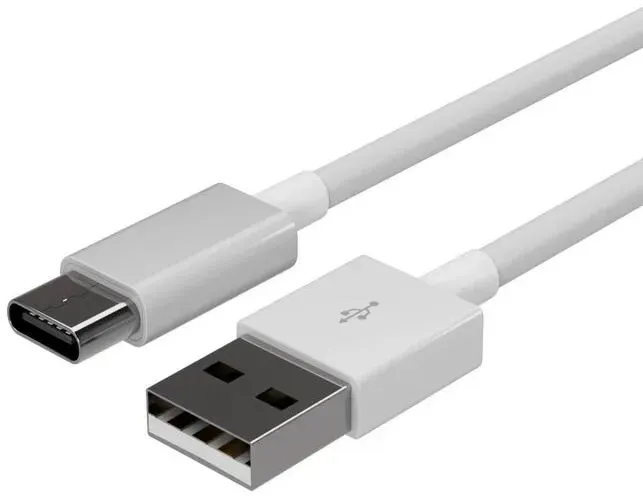 S/CONN maximum connectivity Flexline-USB Lade-Sync Kabel, USB A Stecker auf USB-C Stecker, 2.0, ABS, weiß, 1,0m