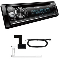 Pioneer DEH-S720DAB, 1DIN Autoradio, CD-Tuner mit FM und DAB+, Bluetooth, MP3, USB und AUX-Eingang, RGB – Beleuchtung, Freisprecheinrichtung, Smart Sync App, Spotify inkl. DAB+ Antenne, Schwarz