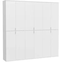 Inn.furn Garderobenschrank weiß Hochglanz 183 x 193 cm, mit