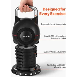 Vevor Verstellbare Kettlebell 2-20 kg Schwarz