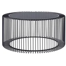 hellin Kieran Beistelltisch Ø 80 x 38 cm Schwarz
