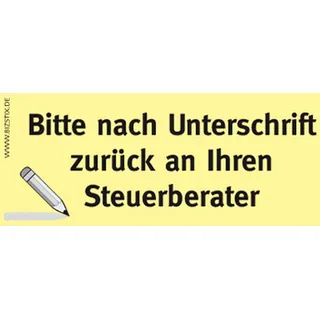 Bizstix Haftnotiz nach Unt.an Steuerbe 1301010112 75x35mm 5Bk