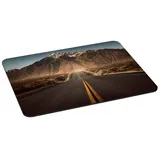 PEDEA Gaming und Office Mauspad - 350 x 260 mm - mit Vernähten Rändern und rutschfester Unterseite, Highway