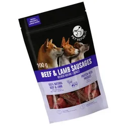 PetRepublic Rind- und Lammfleisch Wurst Leckerli für Hunde 100g