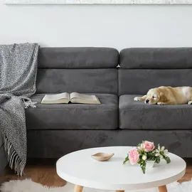 sofiland Eckcouch U-Form Grau 2-Sitzer