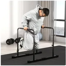 sportnow HOMCOM Dip Barren Bars 2er Set Rutschfest Dip Station 80-100 cm Höhenverstellbar Fitness Parallettes für Muskeltraining und Krafttraining Stahl Schwarz