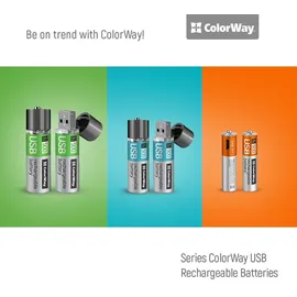 Colorway wiederaufladbare AA 1200mAh Batterien 2 Stück