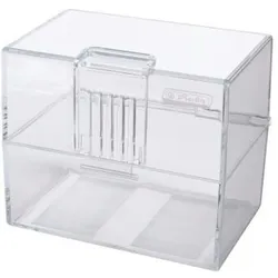 herlitz Karteikasten A8 Kunststoff für ca. 200 Karten transparent