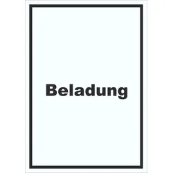 Beladung Schild mit Text Transport Fracht hochkant A6 (105x148mm)