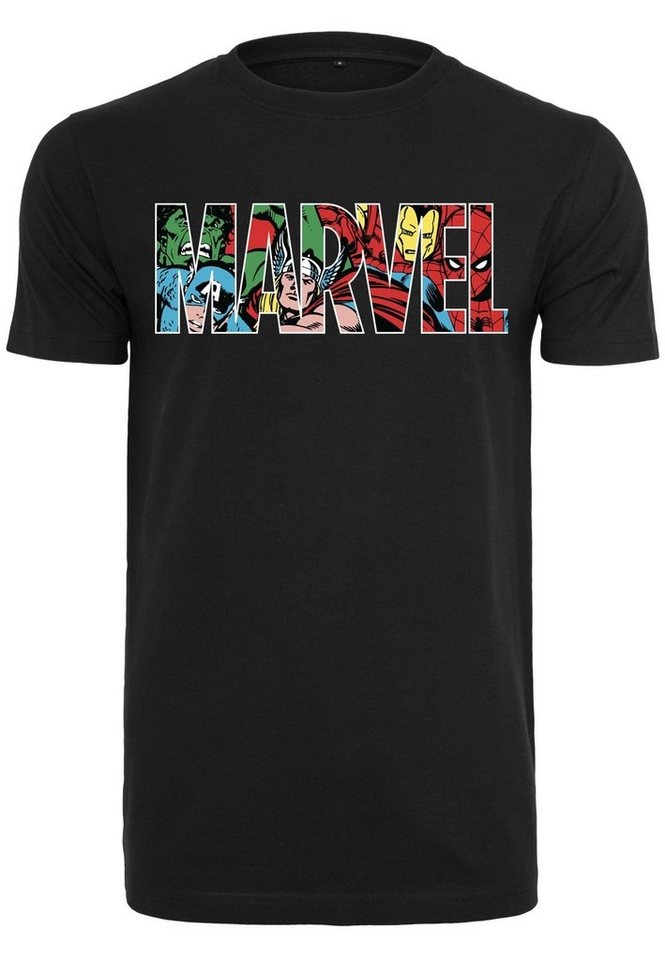 Merchcode T-Shirt Herren Marvel Logo Character Tee (1-tlg) schwarz XXL