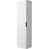 Rodan | Badmöbel | Weiß Matt | B/H/T ca. 35/136/27 cm – Badezimmermöbel, Badezimmerschränk, Badschrank Hochschrank | 1 Softclose Tür - Weiß