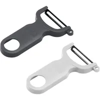 Kuhn Rikon Swiss Peeler Sparschäler Set 2-teilig, Gemüseschäler, Edelstahlklinge,