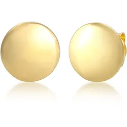 Paar Ohrstecker ELLI "Ohrstecker Plättchen 925 Sterling Silber", gold, Ohrringe, Damen, OneSize, ohne Stein, Silber 925 (Sterlingsilber)