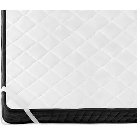 Beliani Doppelter Matratzen Topper Weiß 90 x 200 cm Mikrofaser antiallergischer Weich Härtegra