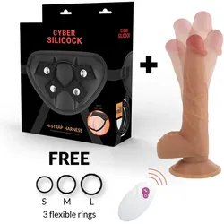 Sextoy connected gürtel-dildo cyber master