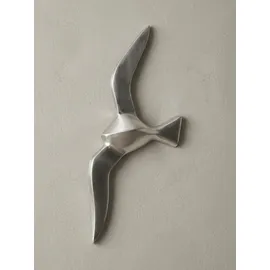 KADIMA DESIGN Wanddekoration Möwe S Aluminium poliert Dekofigur 30 cm Statue | Gr.: onesize