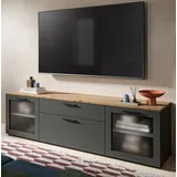 inn.furn TV-Lowboard in Grau und Eiche 185 cm Vitus
