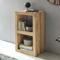 FineBuy Standregal Massivholz 88cm Holzregal Naturprodukt Beistelltisch Landhaus