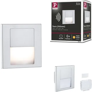 Paulmann 80000 LED Wandeinbauleuchte Tsaro eckig 80x36mm 1W 80lm 230V 2700K Chrom matt