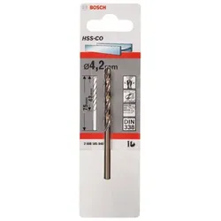 Metallbohrer HSS-Co, DIN 338, 4,2 x 43 x 75 mm, 1er-Pack