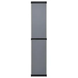 vidaXL Garten-Lagerschrank 34 x 40 x 168 cm Grau-Schwarz