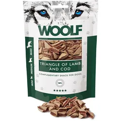 WOOLF Lamb And Cod Triangle 100g Dreiecke mit Lamm und Kabeljau