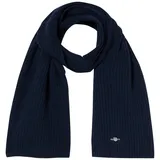 GANT Unisex Shield Wool Knit Scarf Schal, Marine, Standard - Einheitsgröße