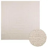 vidaXL Teppich ZIZUR Creme 200x200 cm Jute-Optik Indoor und Outdoor, - Creme