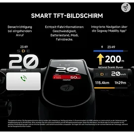 NINEBOT by Segway Kickscooter Max G3 D E-Scooter (11 Zoll, Schwarz/Silber/Rot)