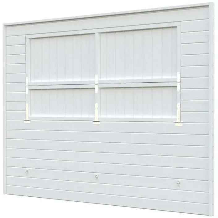 Palmako geschlossene Wand mit Kiosk-Klappe (Bianca) weiß lackiert