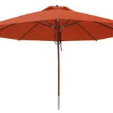 anndora® Sonnenschirm Marktschirm Gastronomie ø 4 m rund - mit Winddach Terracotta - 400 cm