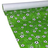 JUNOPAX Papiertischdecke 50m x 0,75m Fußball, nass- und wischfest