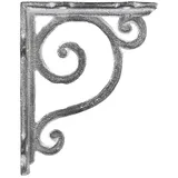 Chic Antique Wandregalhalter 2x Regalhalter Regalwinkel Regalträger Grau Eisen 12,5cm Chic Antique