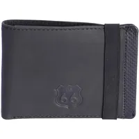 Route 66 - Leder Geldbörse Herren (RFID-geschützt) portmonee Herren - Herren geldbörse - Geldbeutel Herren - Slim Wallet - Portemonnaie Herren - Herren-geldbörsen (Horizontal)