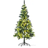 Infactory Weihnachtsbaum mit Bodenständer, 180 cm, 364 Spitzen, 240 LEDs