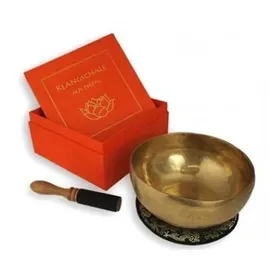 Klangschalen-Center Klangschalen-Set Box 3 bedruckt Lotusblüte terracotta