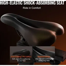 Vevor Heimtrainer Magnetwiderstand Stationäres Fahrrad zu Hause, Indoor Bike mit leisem Riemenantrieb & schweres Schwungrad & verbesserter LCD-Monitor & bequemem Sitzpolster, Heimtrainer einstellbar