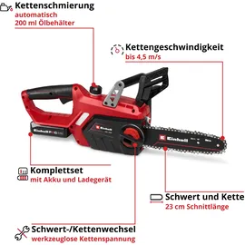 Einhell GE-LC 18 Li inkl. 1 x 4,0 Ah Akku / 25 cm
