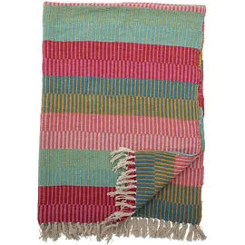 Bloomingville Isnel Kuscheldecke 130 x 160 cm Rot/Mehrfarbig