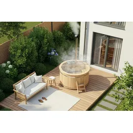 FinnTherm Bergen Ø 160 x 110 cm Weiß