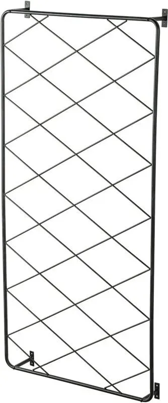 MyGift 127 x 60,9 cm Wandmontiertes Gartengitter, Schwarze Metallgitterplatten für Außenbereich, Hängender Gitterständer für Kletterpflanzen im Außen- oder Innenbereich, 1 Panel